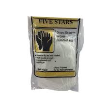 Five Stars Disposable Gloves جوانتي فحص شفاف خفيف